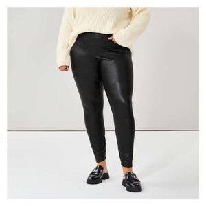 Joe Fresh faux leather leggings size 1X